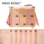 Miss Rose 6 Color Square Face Palette All In One - Elysian Vault