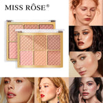 Miss Rose 6 Color Square Face Palette All In One - Elysian Vault